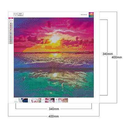 Seaside Sunrise - Full Round Drill Diamond Painting 40*40CM