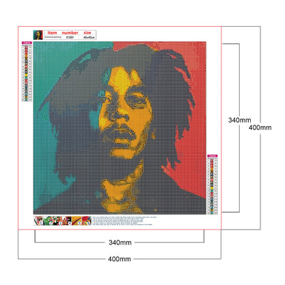 Bob Marley - Full Round Drill Diamond Painting 40*40CM