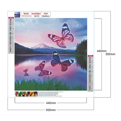 Butterfly - Full Round Drill Diamond Painting 50*50CM