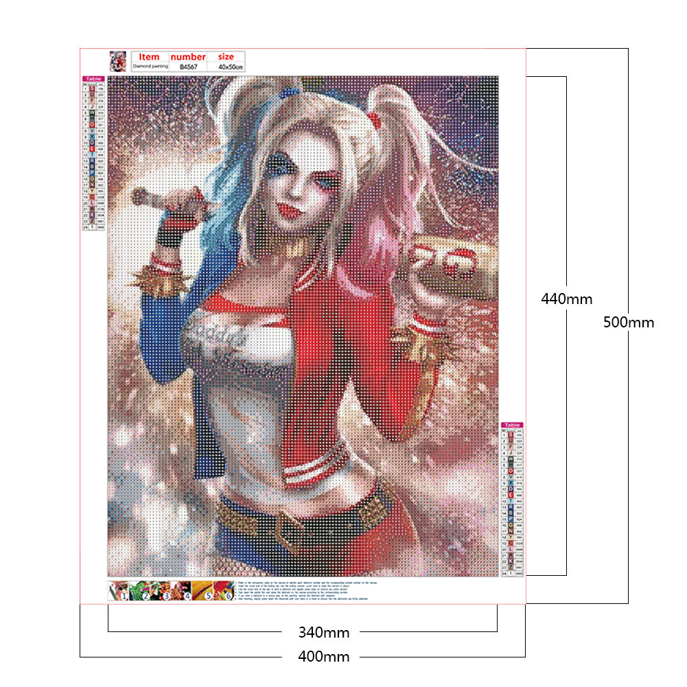 Harley Quinn - Full Round Drill Diamond Painting 40*50CM