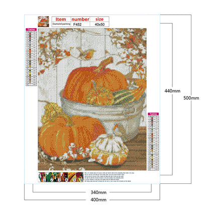 Pumpkin Kapok - Full Square Drill Diamond Painting 40*50CM
