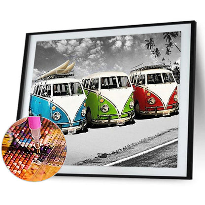 Beach Bus - Full Round Drill Diamond Painting 40*30CM