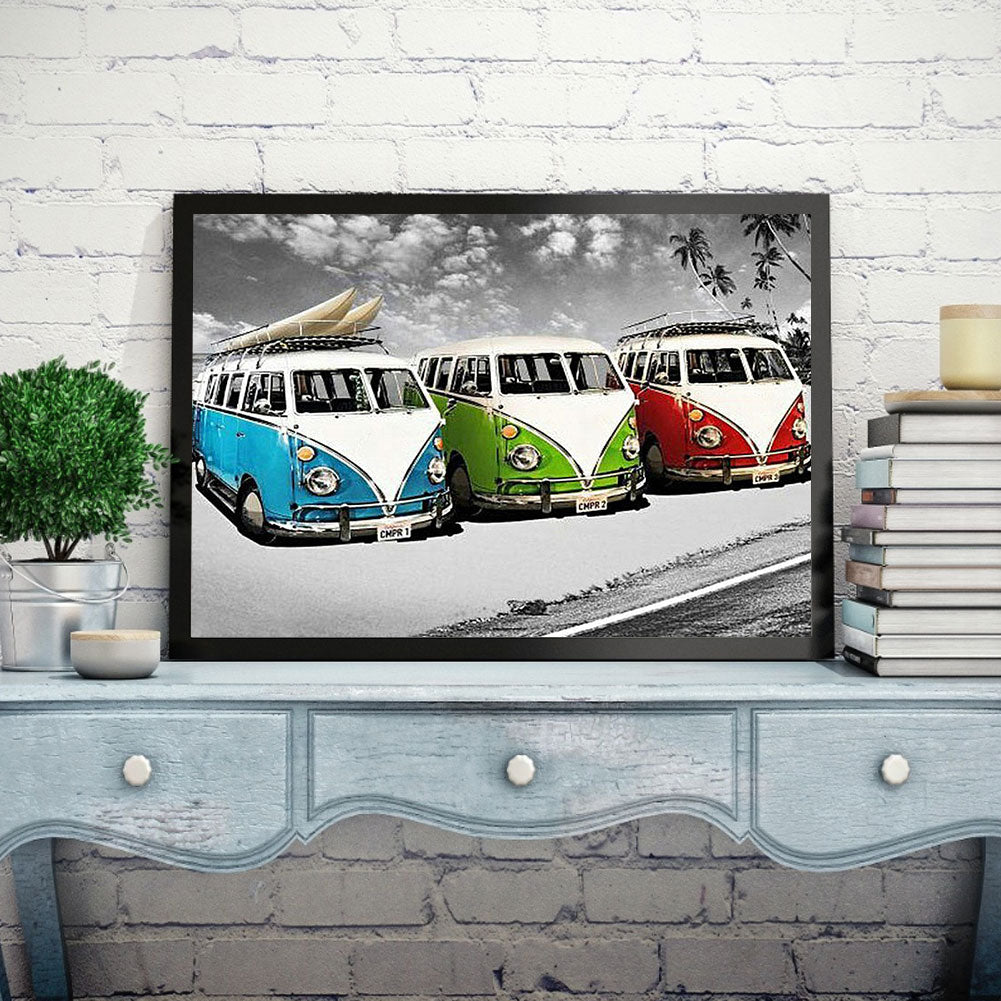 Beach Bus - Full Round Drill Diamond Painting 40*30CM