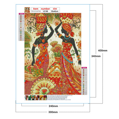 African Ethnic Art - Full Round Drill Diamond Painting 30*40CM