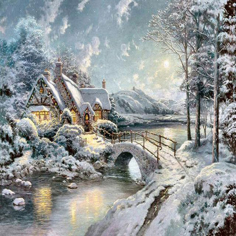 Houses - Full Round Drill Diamond Painting 40*40CM