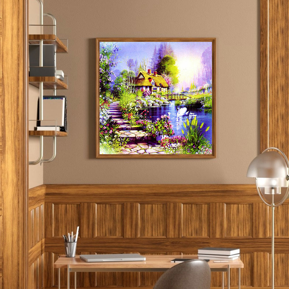 Houses - Full Round Drill Diamond Painting 40*40CM
