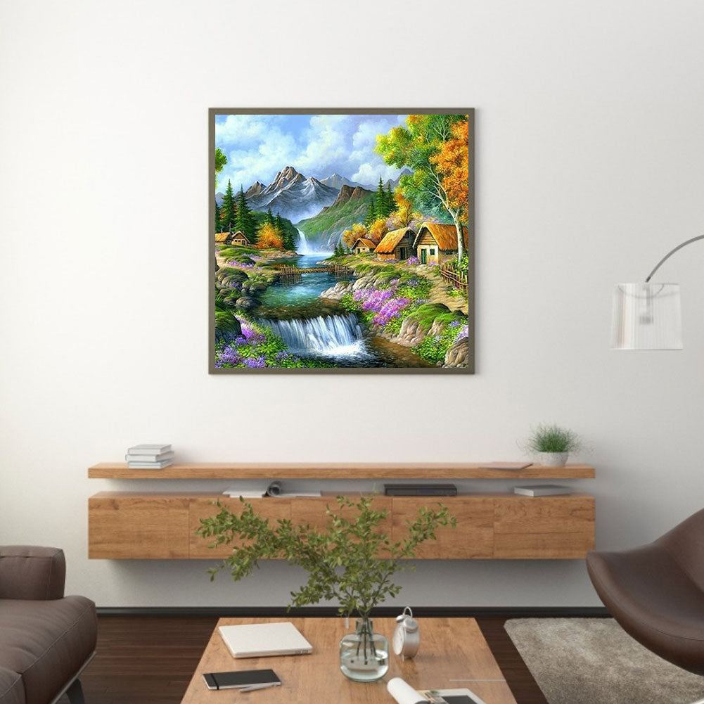 Houses - Full Round Drill Diamond Painting 40*40CM