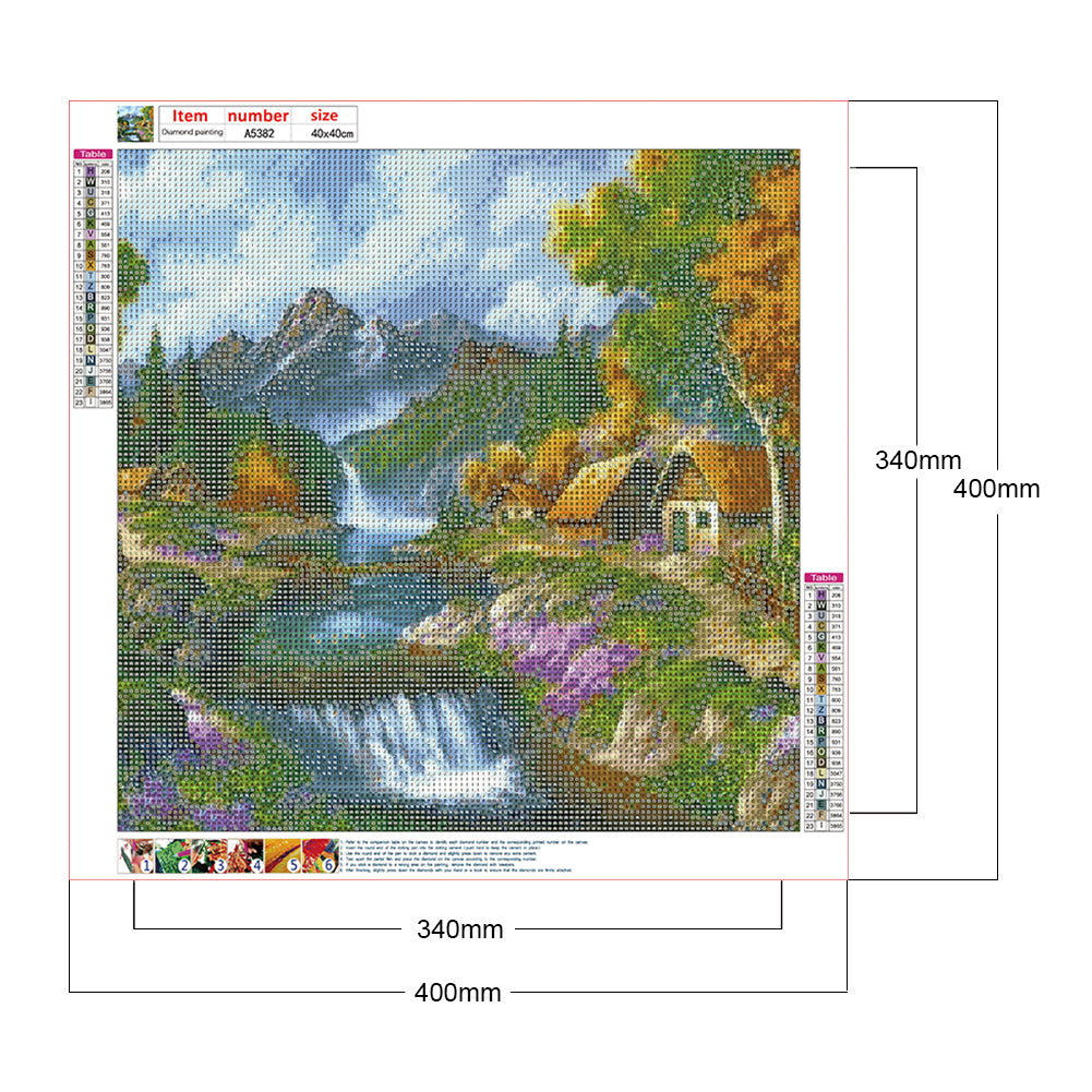 Houses - Full Round Drill Diamond Painting 40*40CM