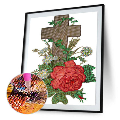 Cross - Special Shaped Drill Diamond Paiting 30*40CM