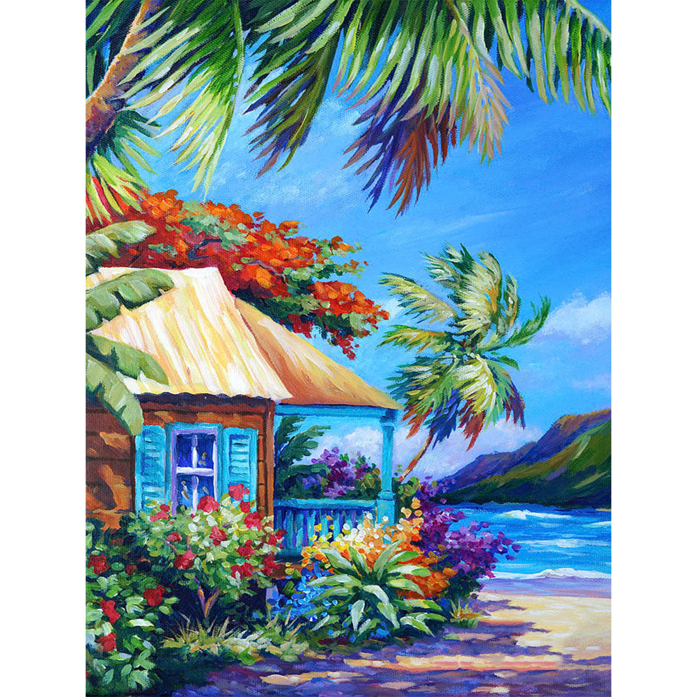 Seaside Scenery - Full Round Drill Diamond Painting 30*40CM