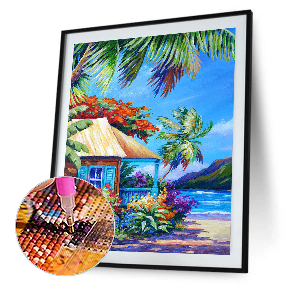 Seaside Scenery - Full Round Drill Diamond Painting 30*40CM