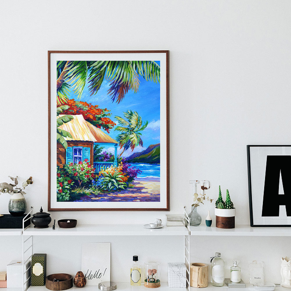 Seaside Scenery - Full Round Drill Diamond Painting 30*40CM