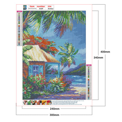 Seaside Scenery - Full Round Drill Diamond Painting 30*40CM