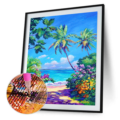 Seaside Scenery - Full Round Drill Diamond Painting 30*40CM