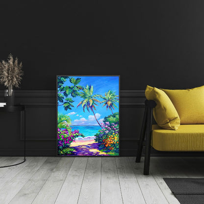 Seaside Scenery - Full Round Drill Diamond Painting 30*40CM