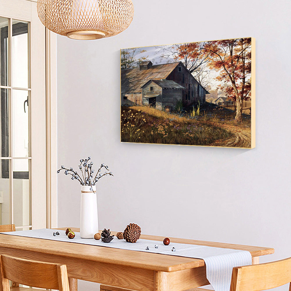 Country House - Full Round Drill Diamond Painting 40*30CM