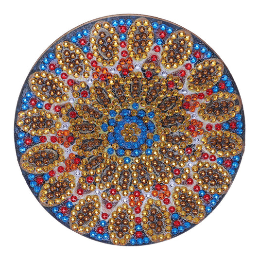 5D DIY Diamond Painting Mandala Wooden Round Coaster Cup Cushion Placemat
