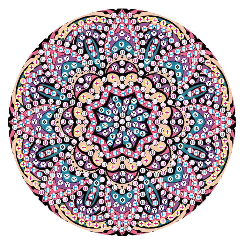 5D DIY Diamond Painting Mandala Wooden Round Coaster Cup Cushion Placemat