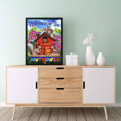 Squirrel Hut - Full Round Drill Diamond Painting 30*40CM