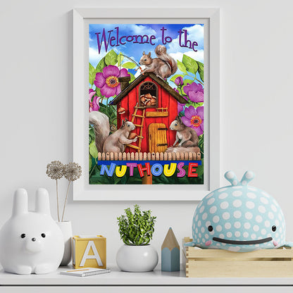 Squirrel Hut - Full Round Drill Diamond Painting 30*40CM