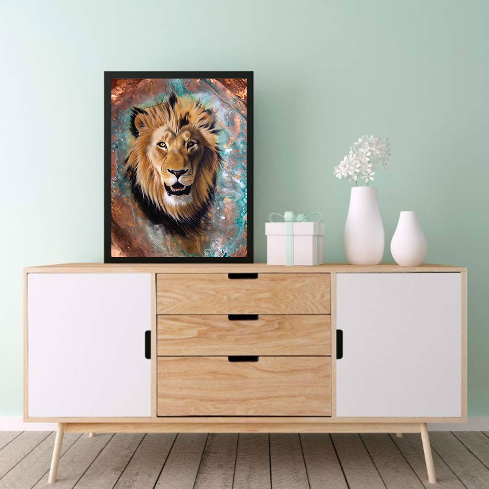 Lion - Full Round Drill Diamond Painting 30*40CM