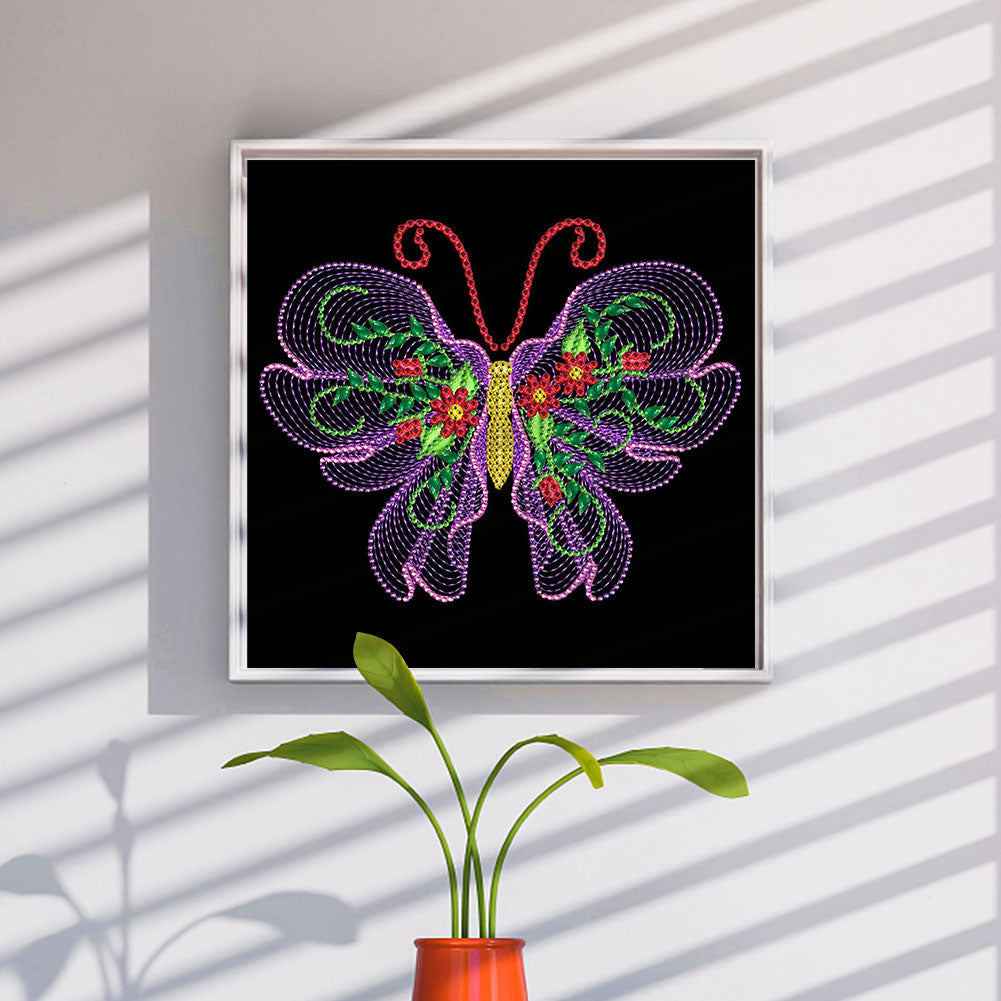 Butterfly - Special Shaped Drill Diamond Paiting 30*30CM