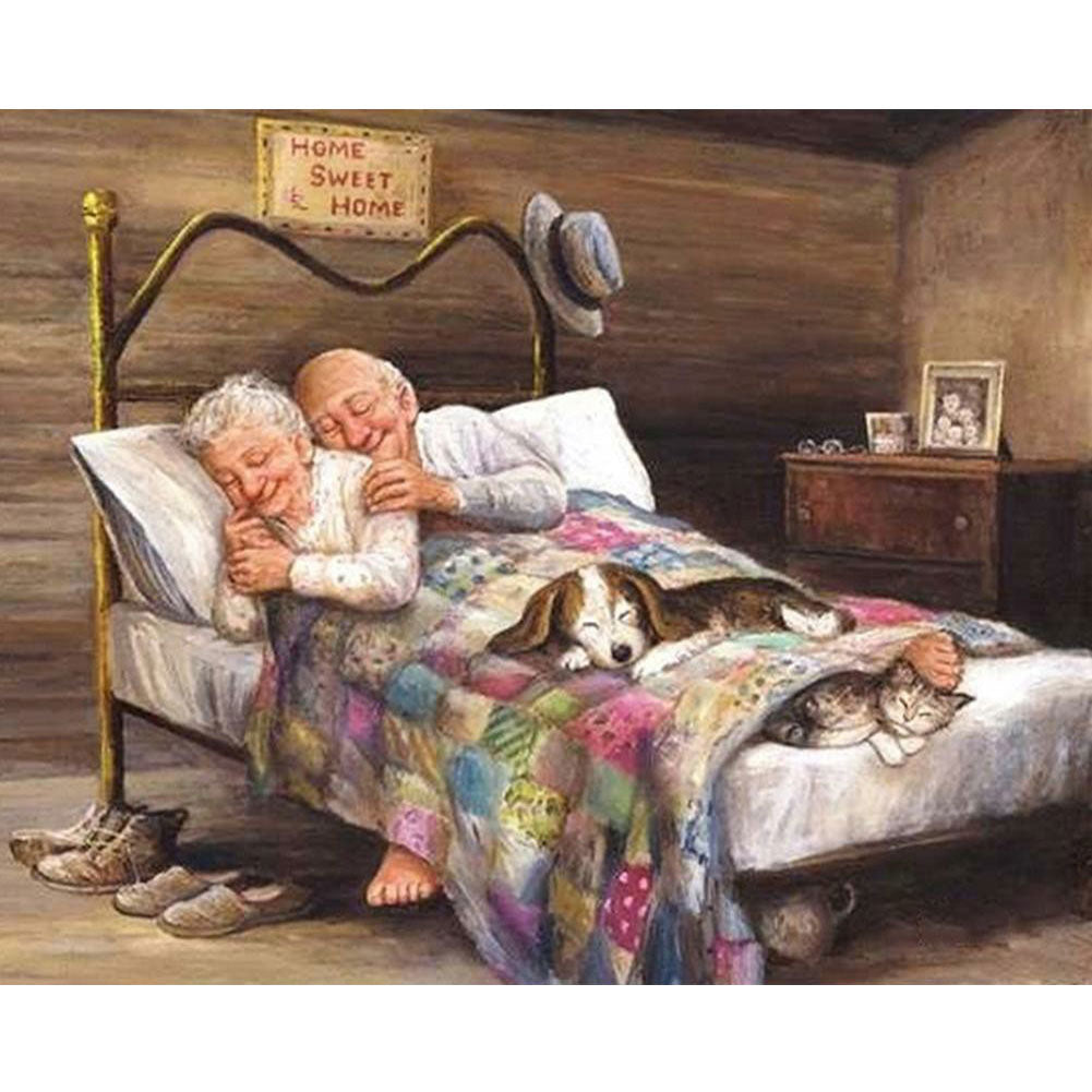 Old Woman - Full Round Drill Diamond Painting 60*50CM