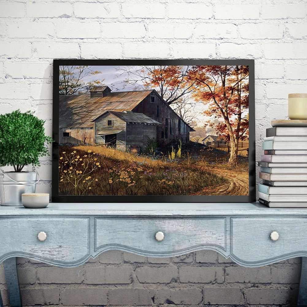 Autumn House - Full Round Drill Diamond Painting 60*50CM