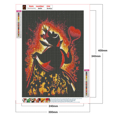 Silhouette - Full Round Drill Diamond Painting 30*40CM
