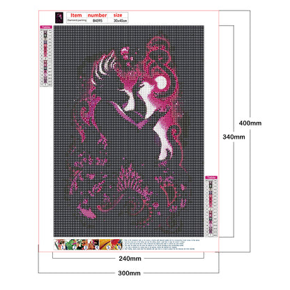 Silhouette - Full Round Drill Diamond Painting 30*40CM