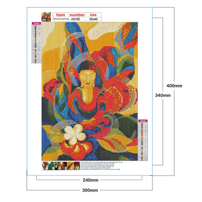 Buddha Statue - Full Round Drill Diamond Painting 30*40CM