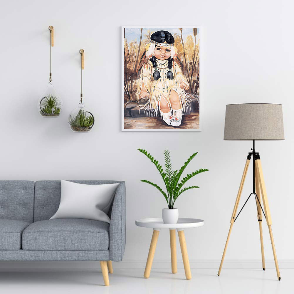 Little Girl - Full Round Drill Diamond Painting 40*50CM