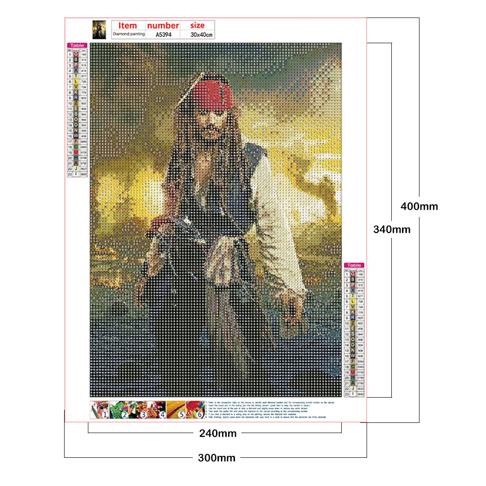Captain Jack - Full Round Drill Diamond Painting 30*40CM