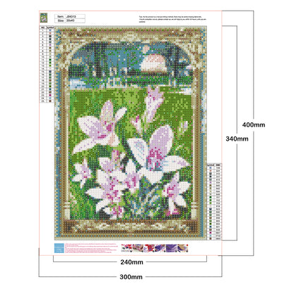 Flower - Full Round Drill Diamond Painting 30*40CM