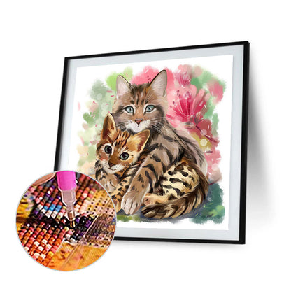 Kitten - Full Round Drill Diamond Painting 30*30CM
