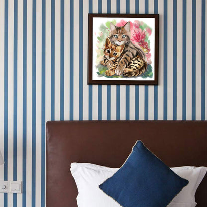 Kitten - Full Round Drill Diamond Painting 30*30CM