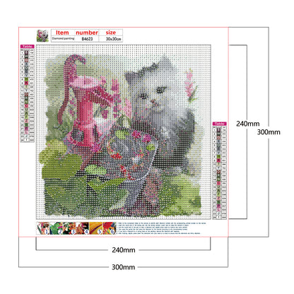 Kitten - Full Round Drill Diamond Painting 30*30CM