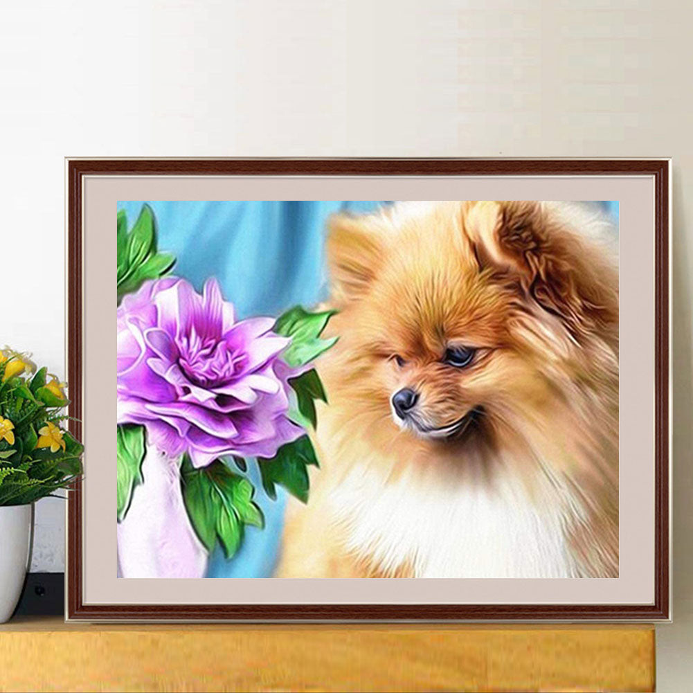 Puppy - Full Round Drill Diamond Painting 40*30CM