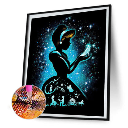 Disney Princess Silhouette - Full Square Drill Diamond Painting 50*60CM