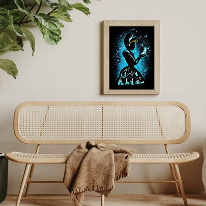Disney Princess Silhouette - Full Square Drill Diamond Painting 50*60CM