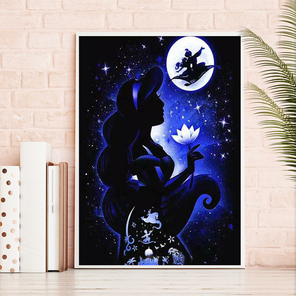 Disney Princess Silhouette - Full Square Drill Diamond Painting 50*60CM