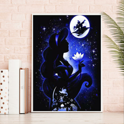 Disney Princess Silhouette - Full Square Drill Diamond Painting 50*60CM