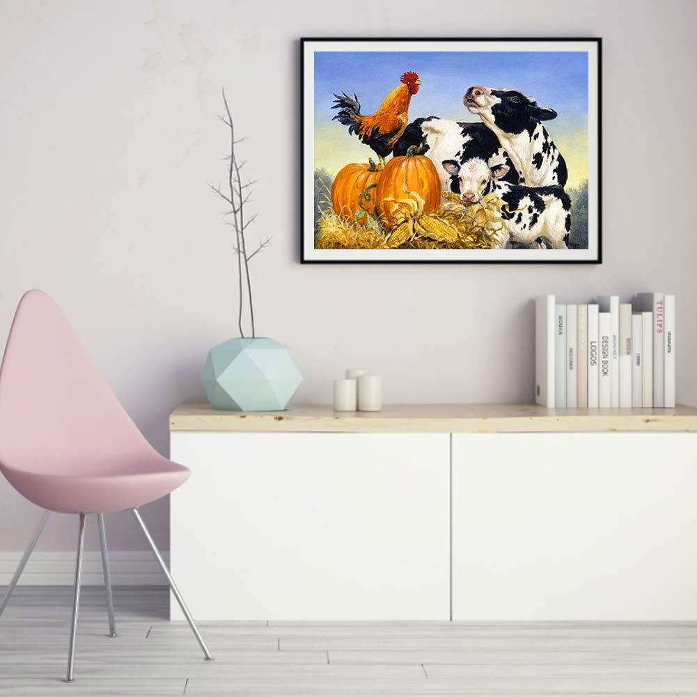 Cattle - Full Round Drill Diamond Painting 40*30CM
