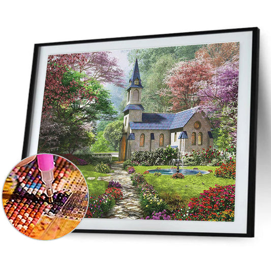 Forest House - Full Round Drill Diamond Painting 50*40CM