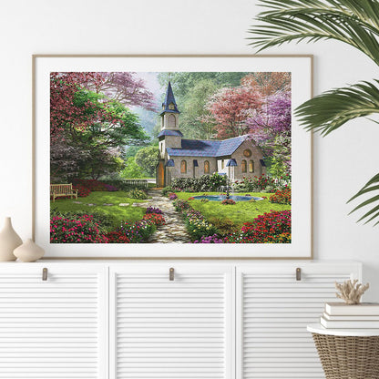 Forest House - Full Round Drill Diamond Painting 50*40CM