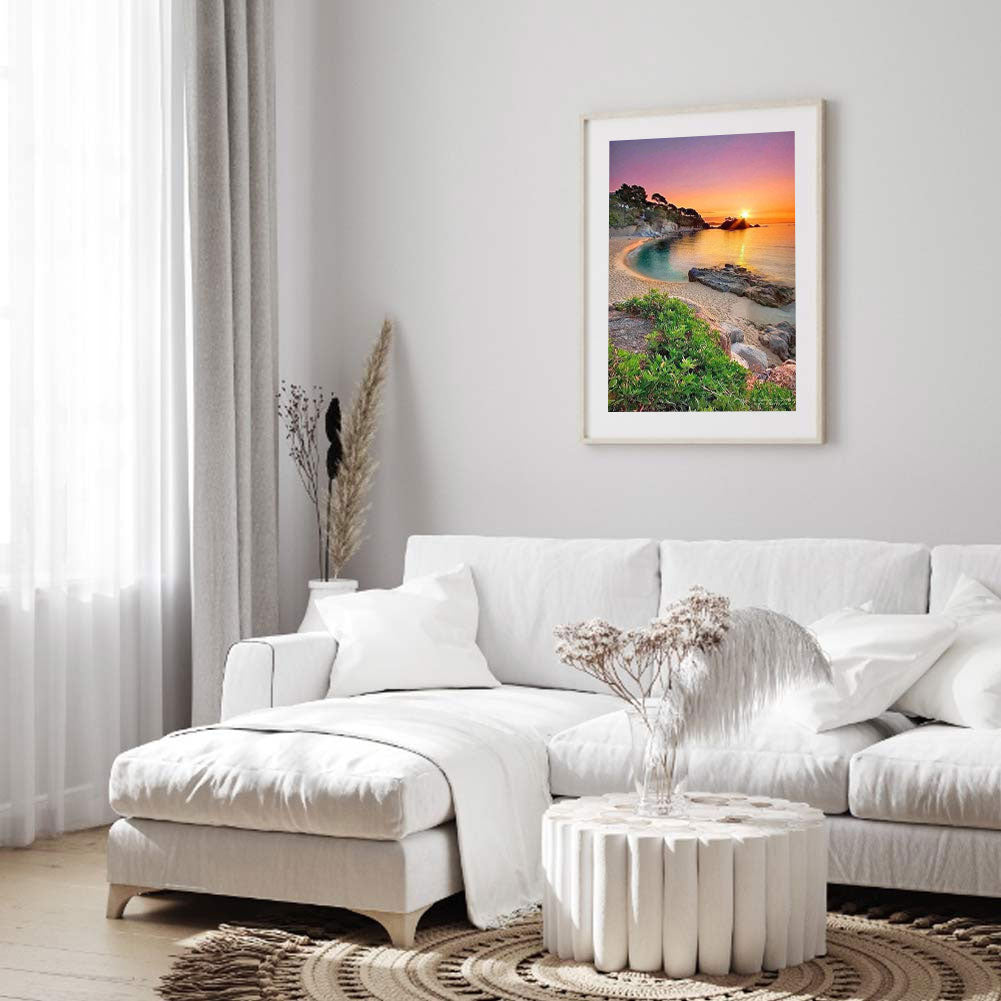 Beach Sunset - Full Round Drill Diamond Painting 40*50CM