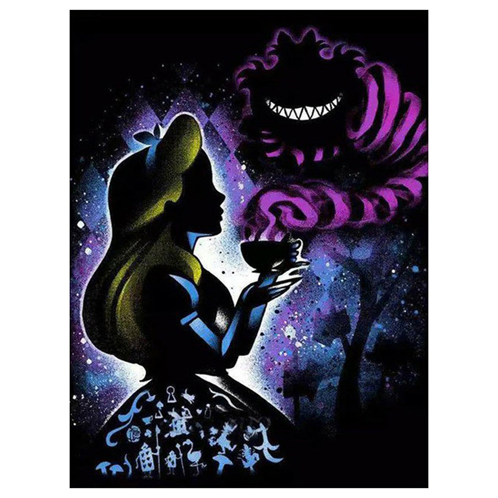 Silhouette Princess - Full Square Drill Diamond Painting 30*40CM