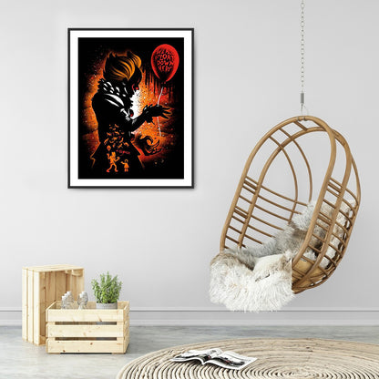 Silhouette Clown - Full Square Drill Diamond Painting 30*40CM