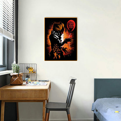 Silhouette Clown - Full Square Drill Diamond Painting 30*40CM