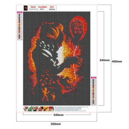 Silhouette Clown - Full Square Drill Diamond Painting 30*40CM